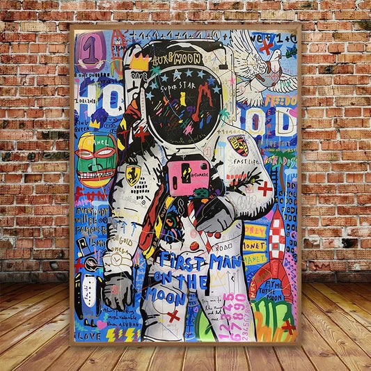 Canvas Graffiti Astronaut